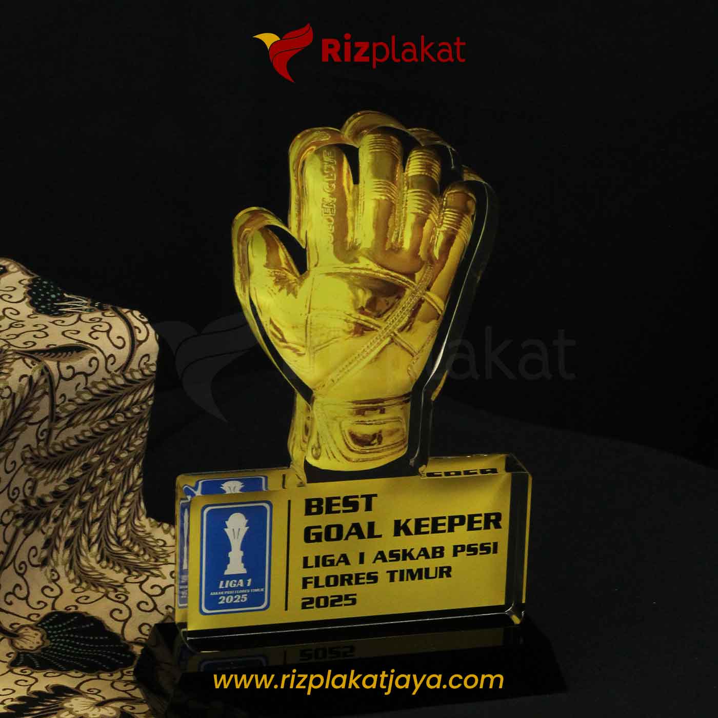 Plakat Penghargaan Akrilik Best Goal Keeper