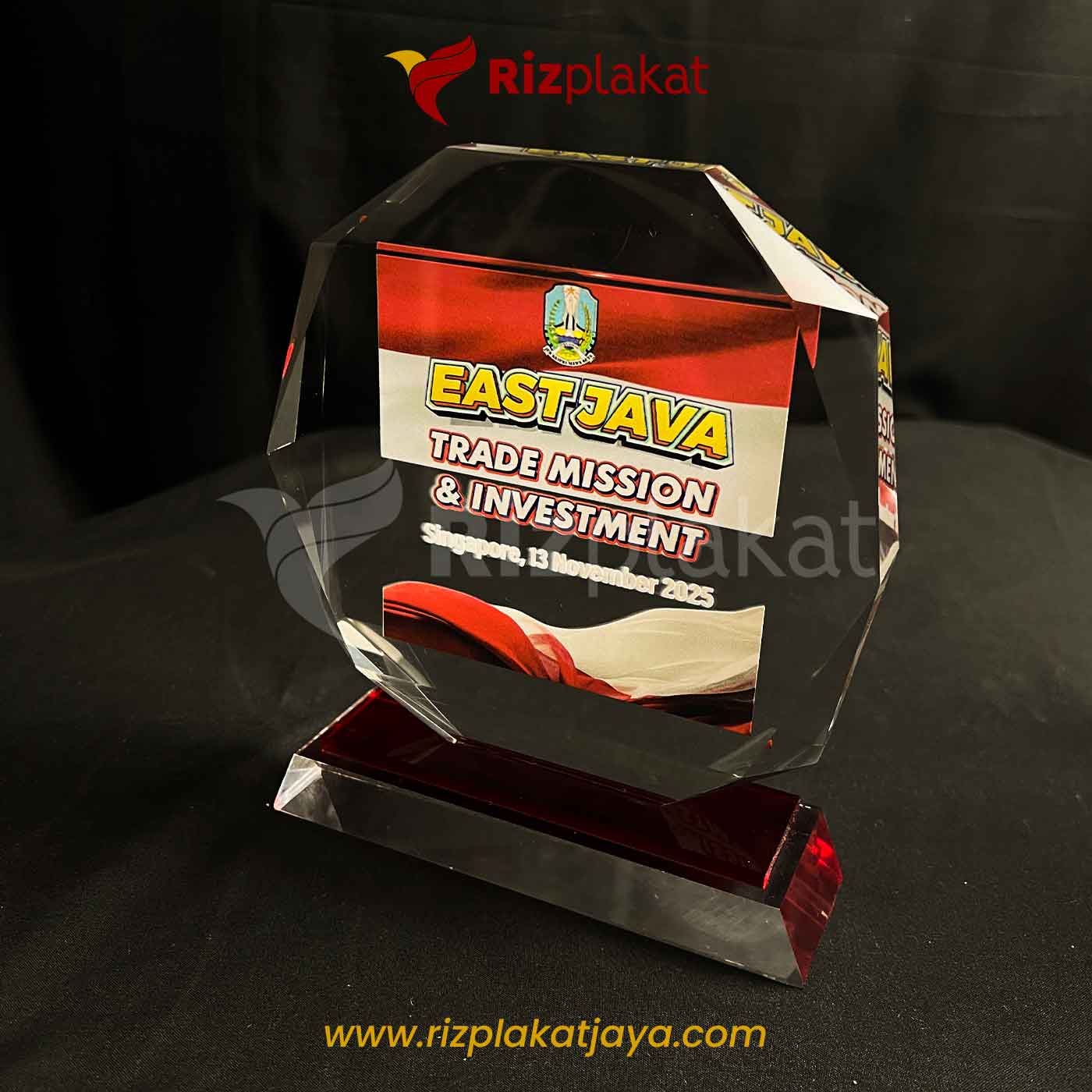 Plakat Penghargaan Akrilik Custom Trade Mission