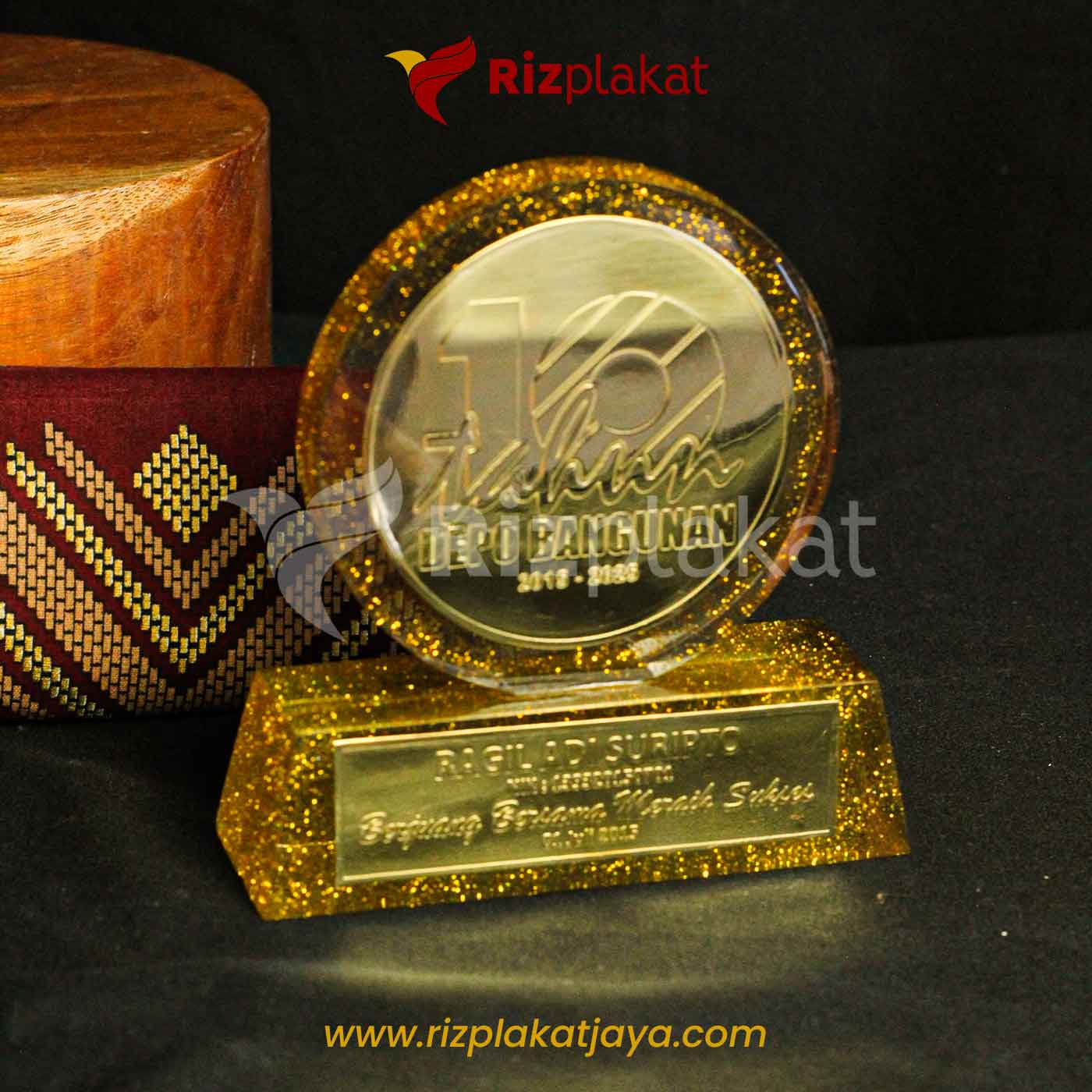 Plakat Penghargaan Fiber Custom Anniversary Perusahaan