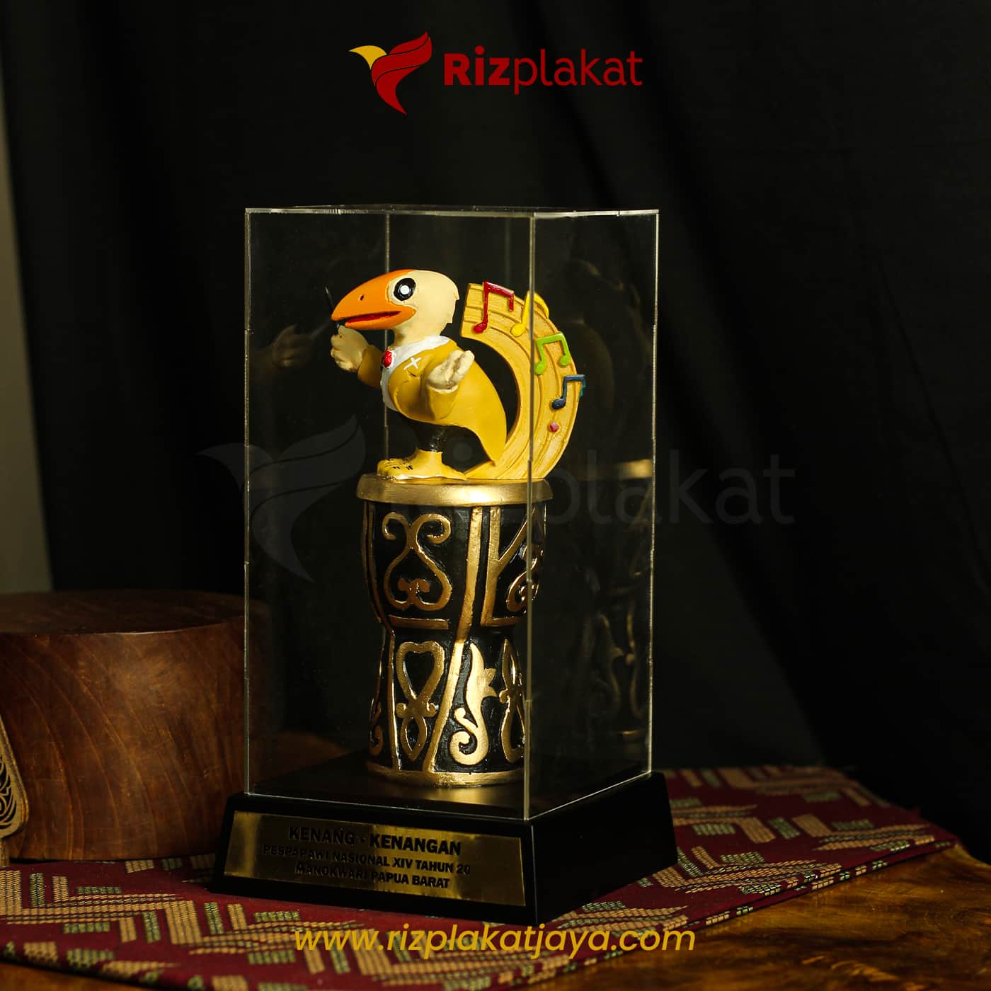 Plakat Penghargaan Fiber Maskot Custom Exclusive Award