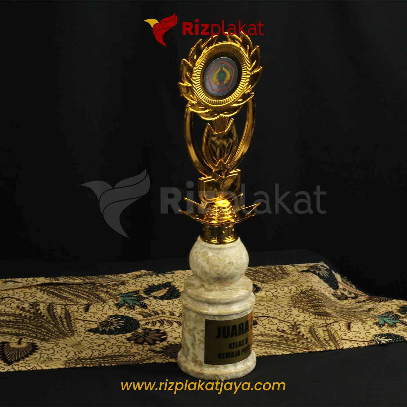 Plakat Piala Marmer Gold Custom Lomba Sekolah & Event Kompetisi Resmi
